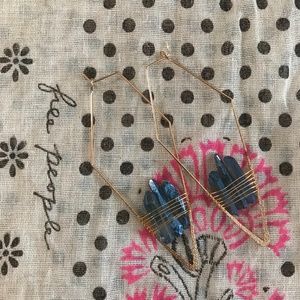 Free people crystal triangle hoop